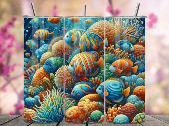 Colorful Underwater World Tumbler Wrap Design Guide