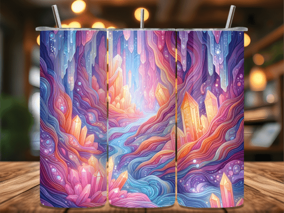 Evaluating the Crystal Cave Fantasy World Tumbler Wrap for Professional Sublimation