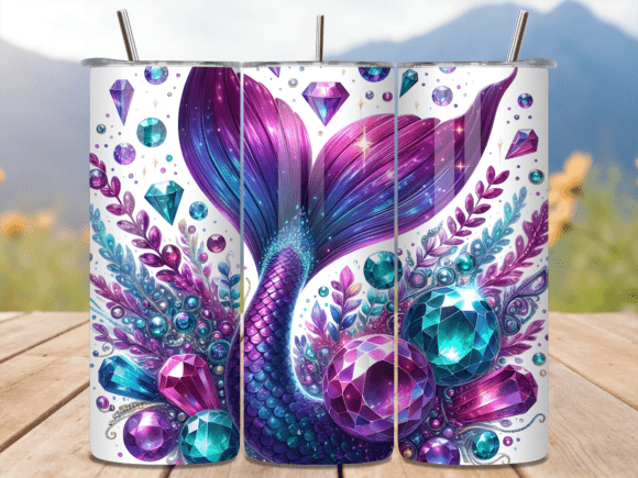 Magical Mermaid Undersea World Tumbler Design