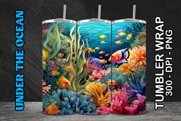 Sea World Tumbler Wrap 102: Elevating Drinkware with Digital Sublimation Art