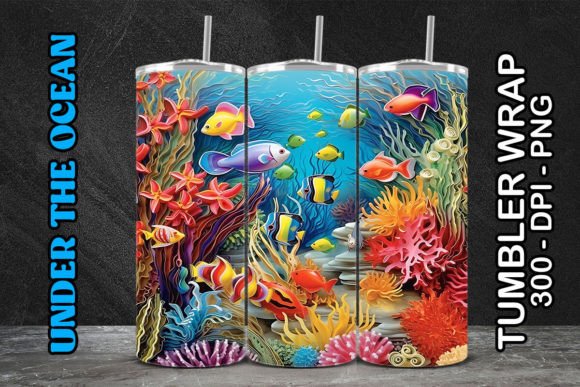 Sea World Tumbler Wrap 125: Elevating Sublimation Projects with Marine-Inspired Digital Art
