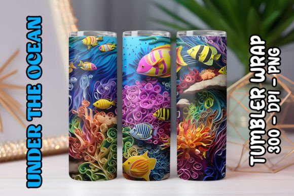 Sea World Tumbler Wrap 58: Bringing Ocean Life to Custom Drinkware
